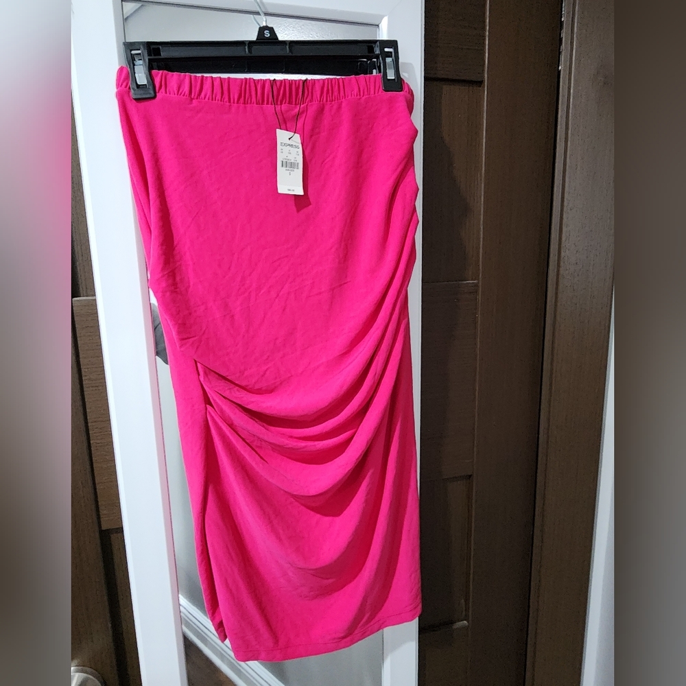 Express Pink Midi Skirt